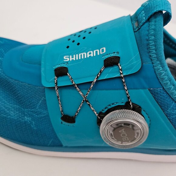 Shimano W-IC3 WSH-IC300 Indoor Cycling Shoes Size 7 Teal 4-bolt cleat compatible - Picture 5 of 10